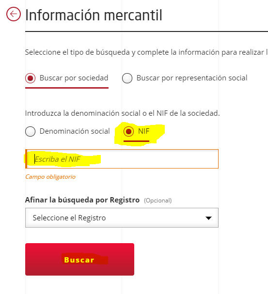 Indicar NIF Sociedad