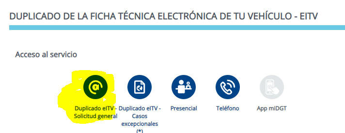 Duplicado ITV