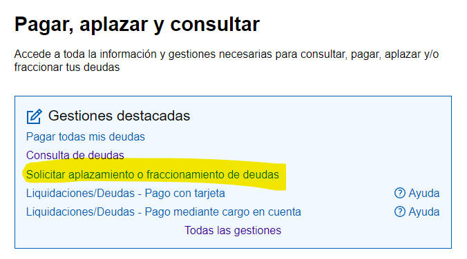 Solicitud de fraccionamientos