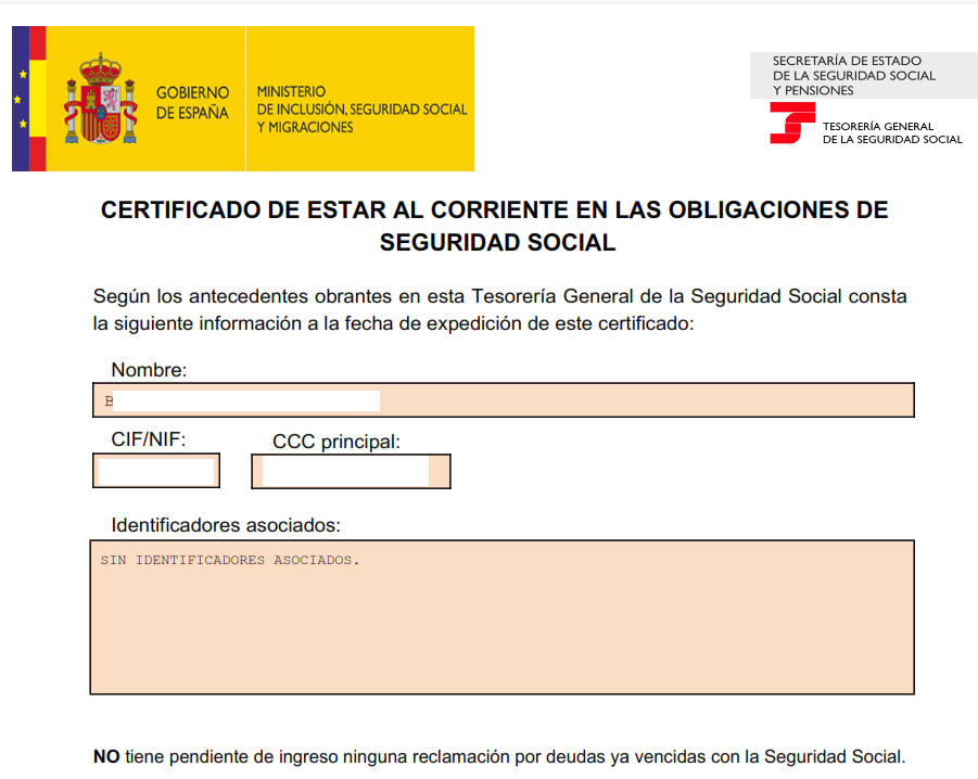 Estar al corriente obligaciones Seg. Soc. 10
