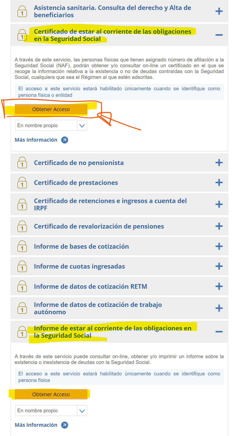 Estar al corriente obligaciones Seg. Soc.