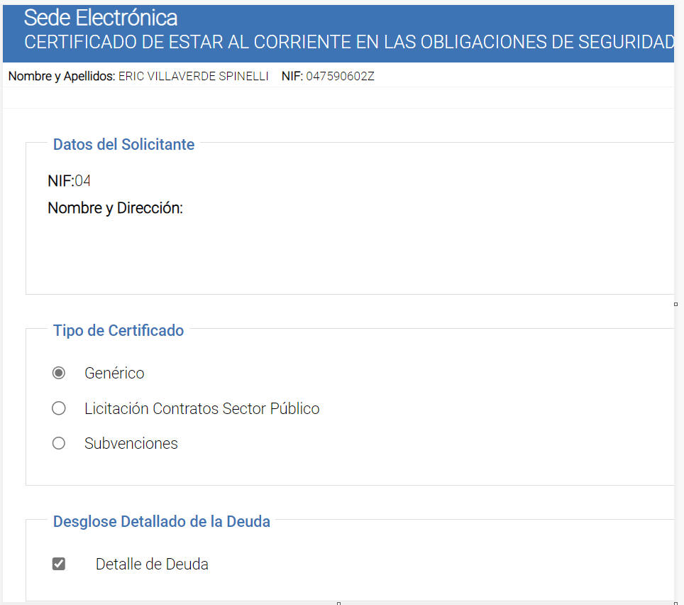 Estar al corriente obligaciones Seg. Soc. 5
