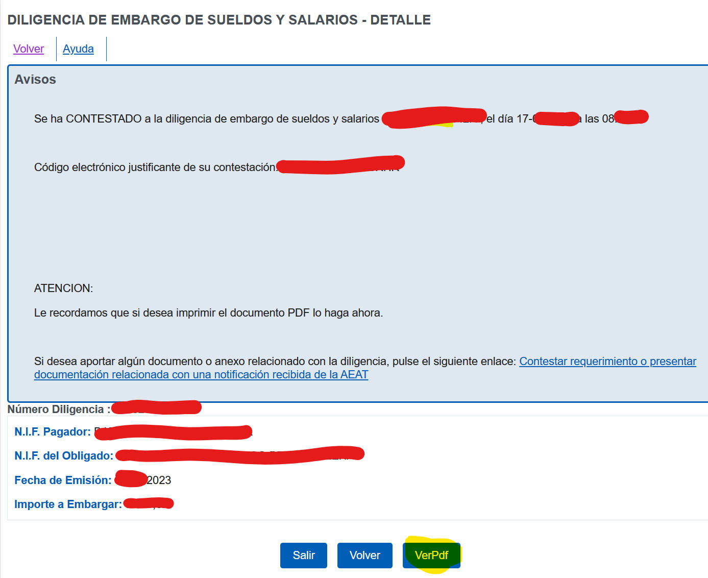 Justificante