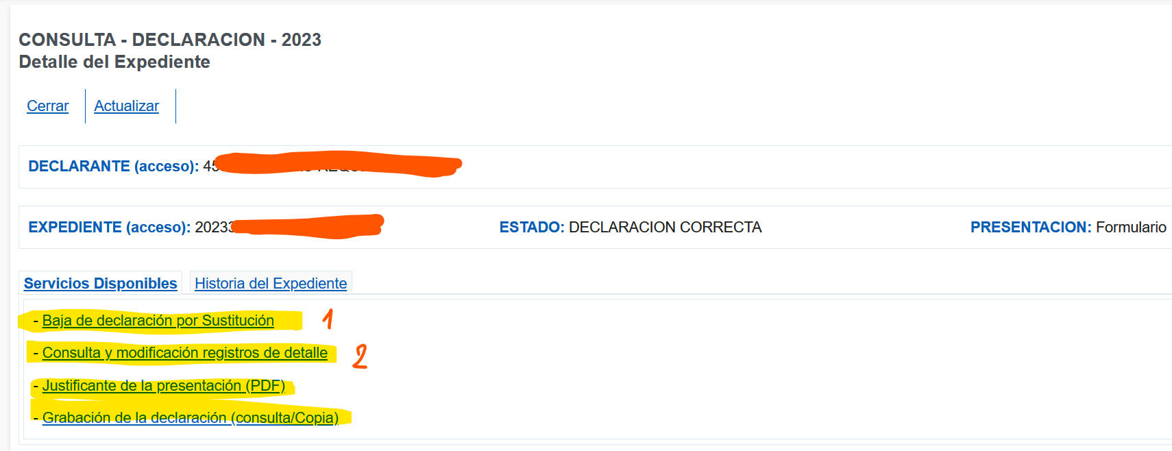 Opciones